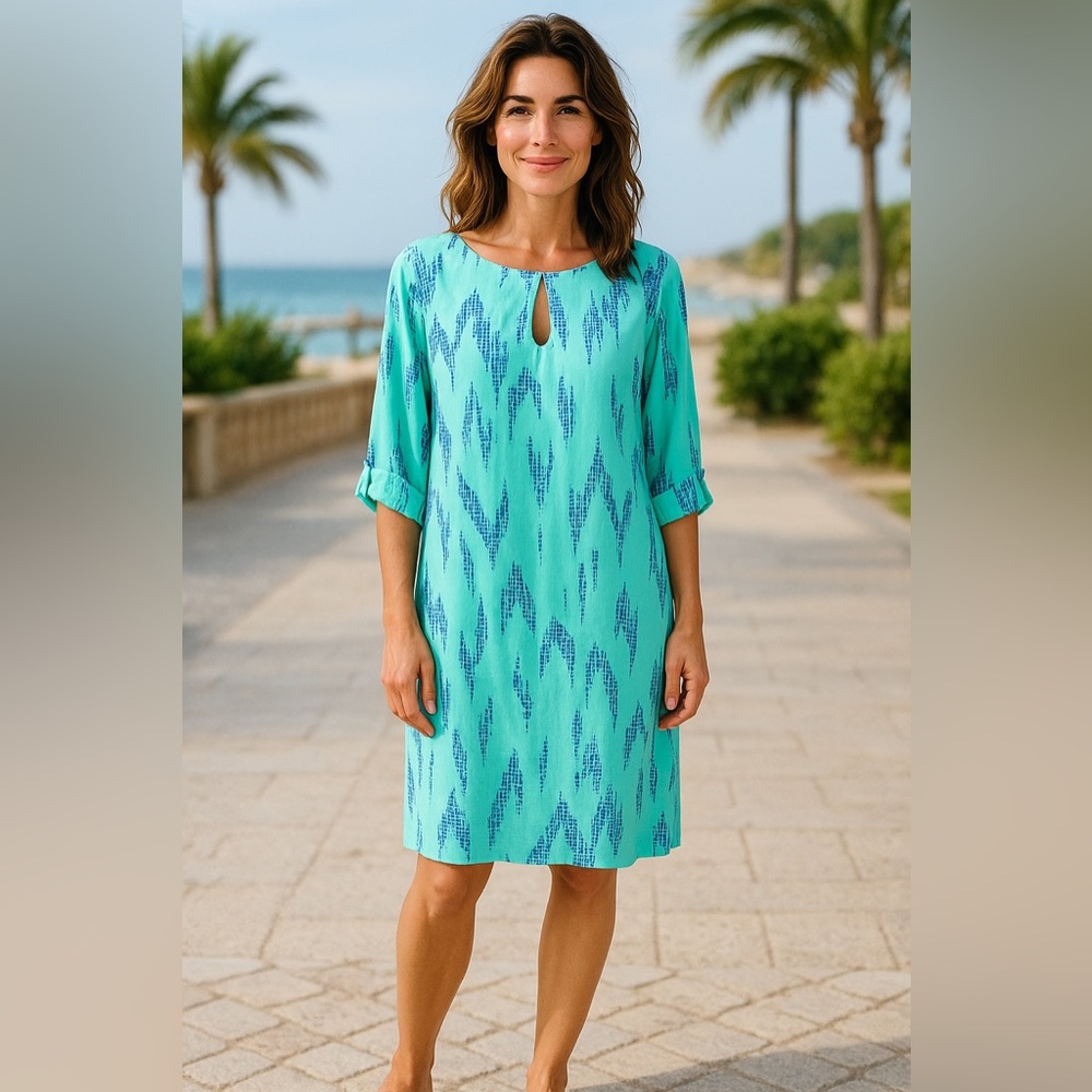 Everly Rita All Over Geo Print Shift Dress | Women’s L